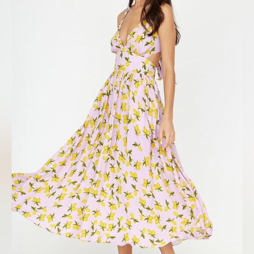 Yumi Kim Uma Dress Lemon Lavendar Size 8 NWT